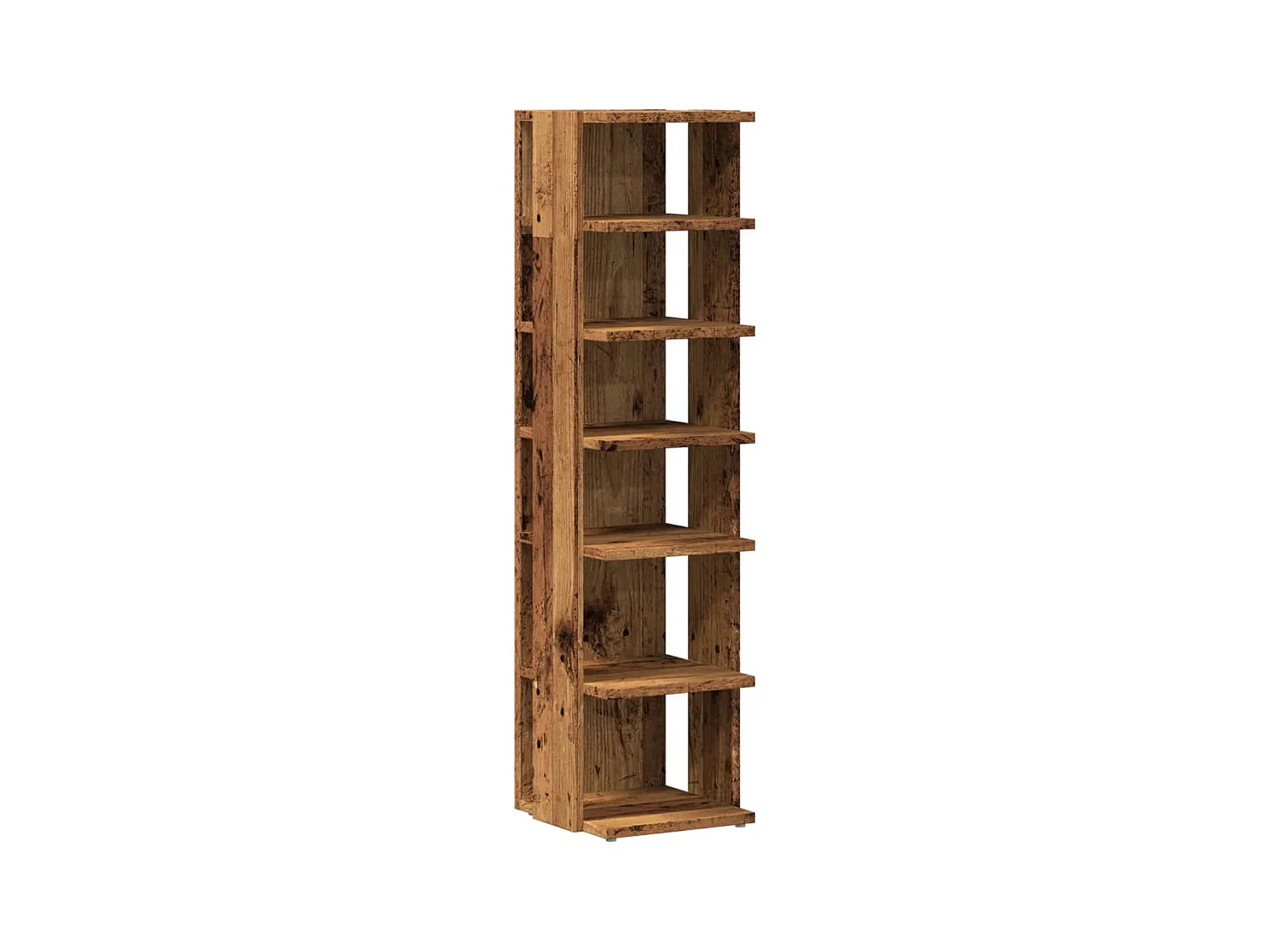Schoenenkast oud hout 28x27x102 cm samengesteld hout