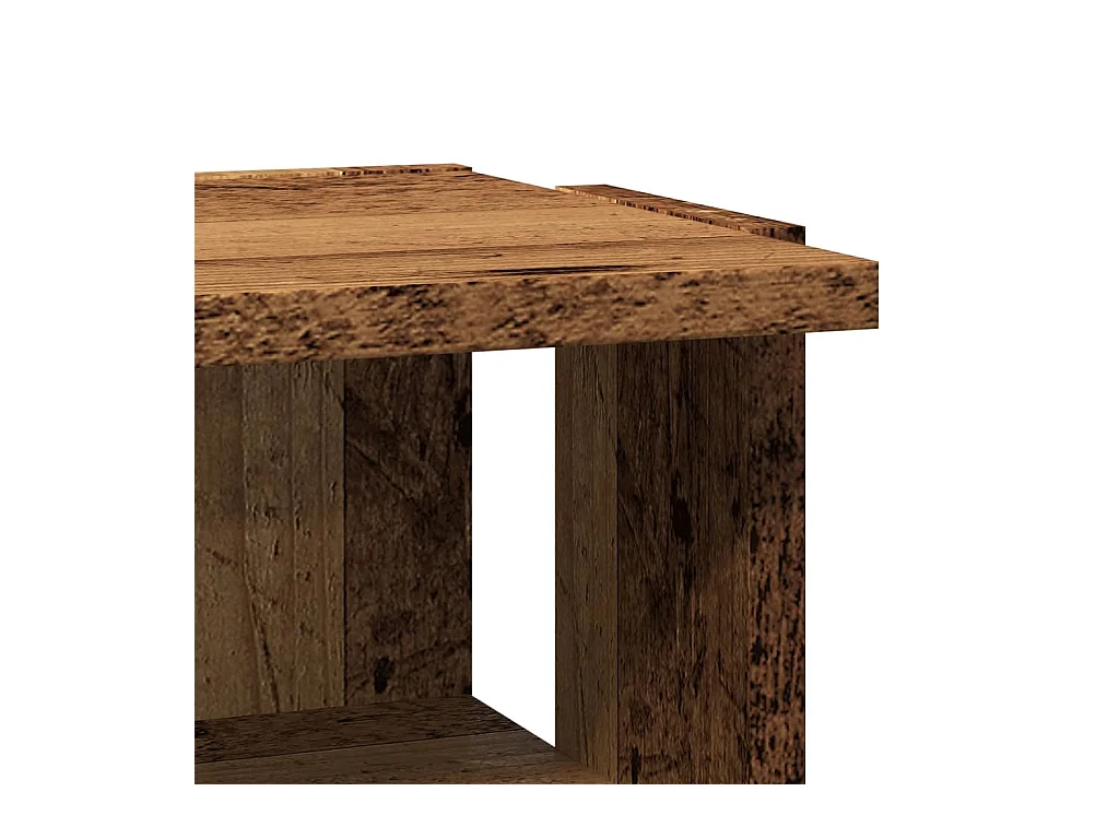 Schoenenkast oud hout 28x27x102 cm samengesteld hout