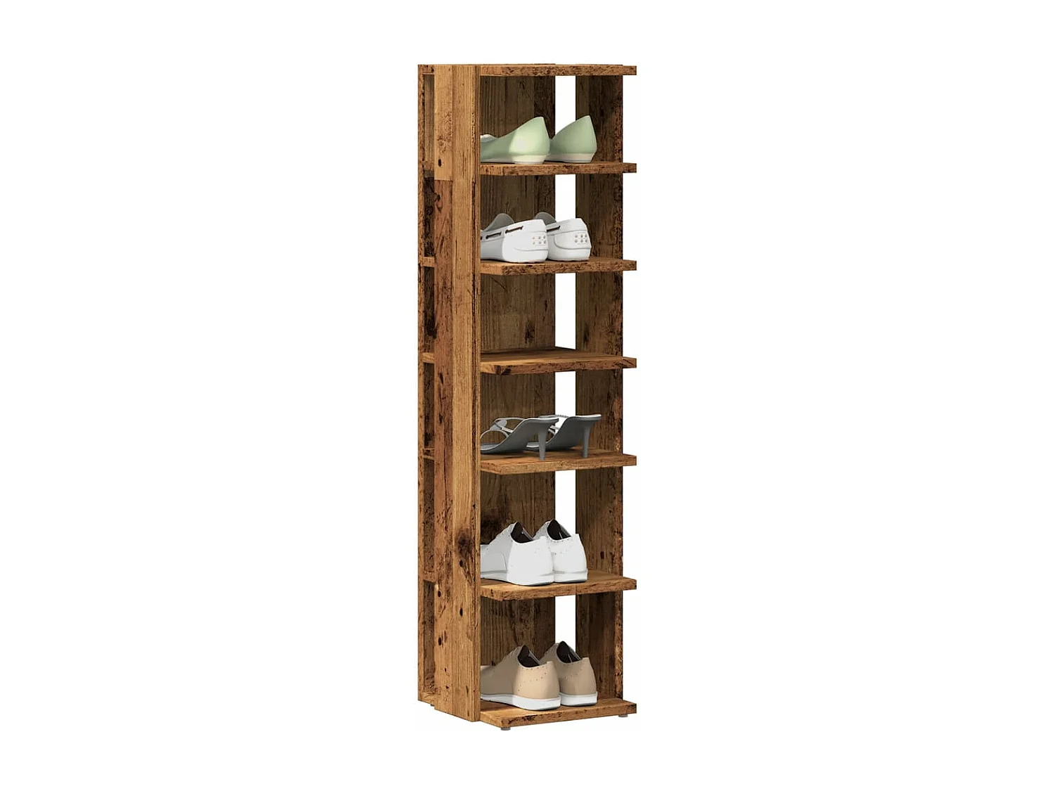 Armoire à chaussures vieux bois 28x27x102 cm bois d'ingénierie