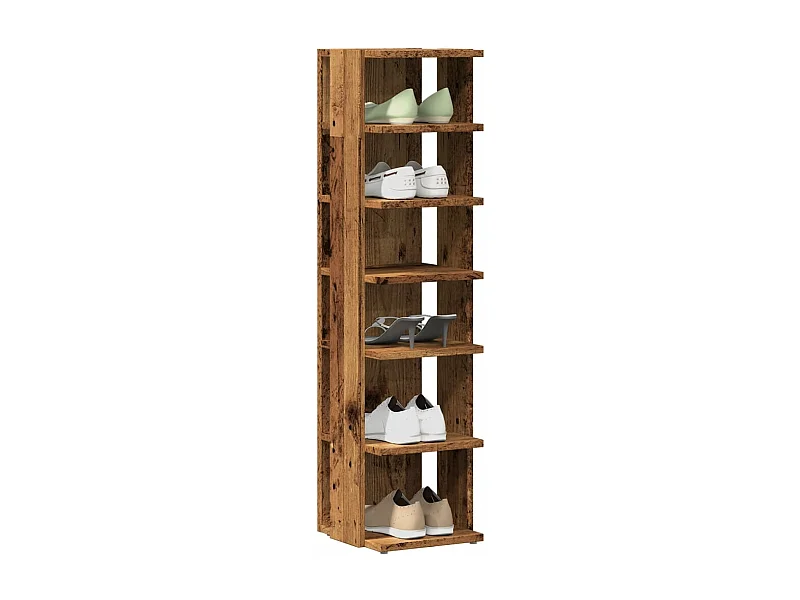 Armoire à chaussures vieux bois 28x27x102 cm bois d'ingénierie