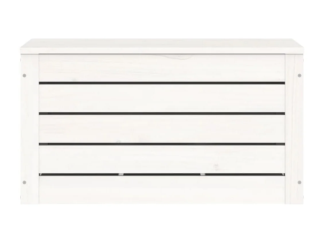 Boîte de rangement Blanc 59,5x36,5x33 cm Bois massif de pin