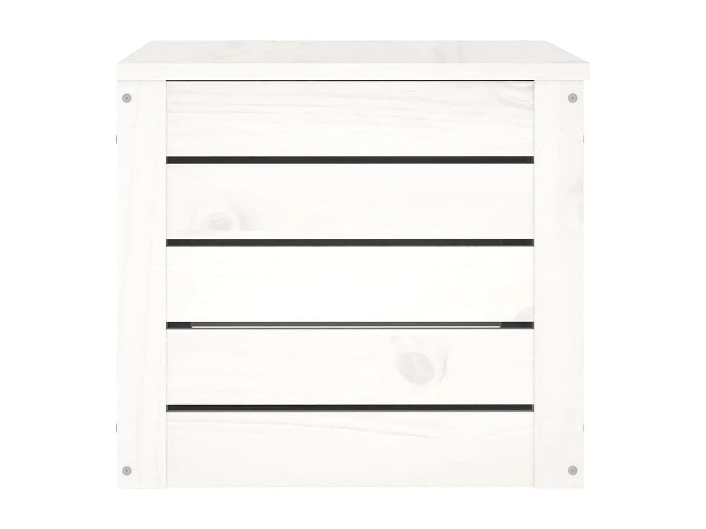 Boîte de rangement Blanc 59,5x36,5x33 cm Bois massif de pin