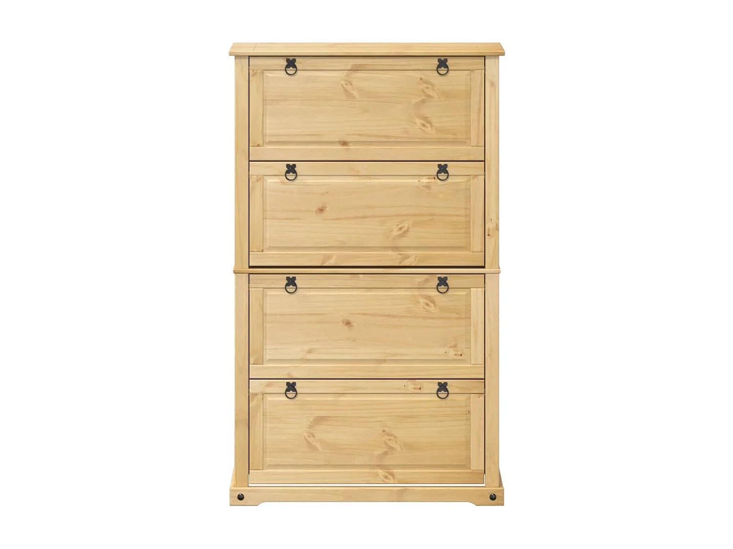 Corona Schuhschrank 99x32x163,5 cm massives Kiefernholz