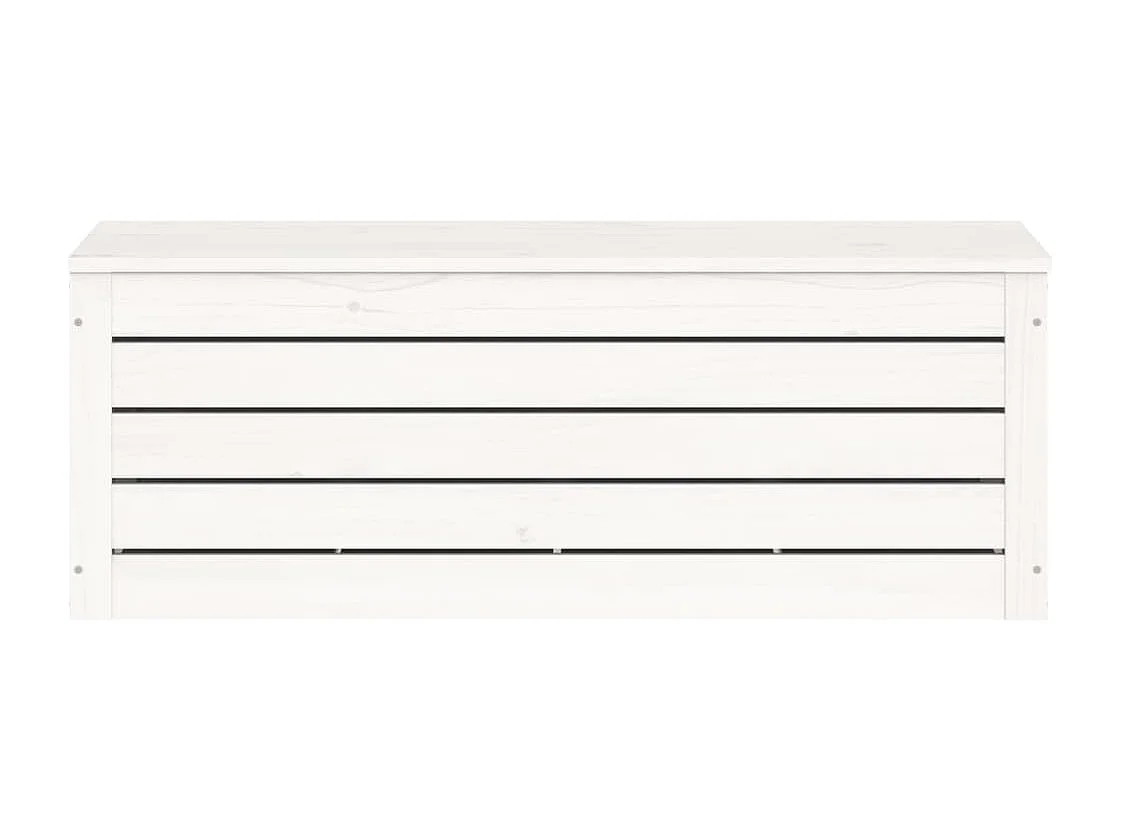 Boîte de rangement Blanc 89x36,5x33 cm Bois massif de pin