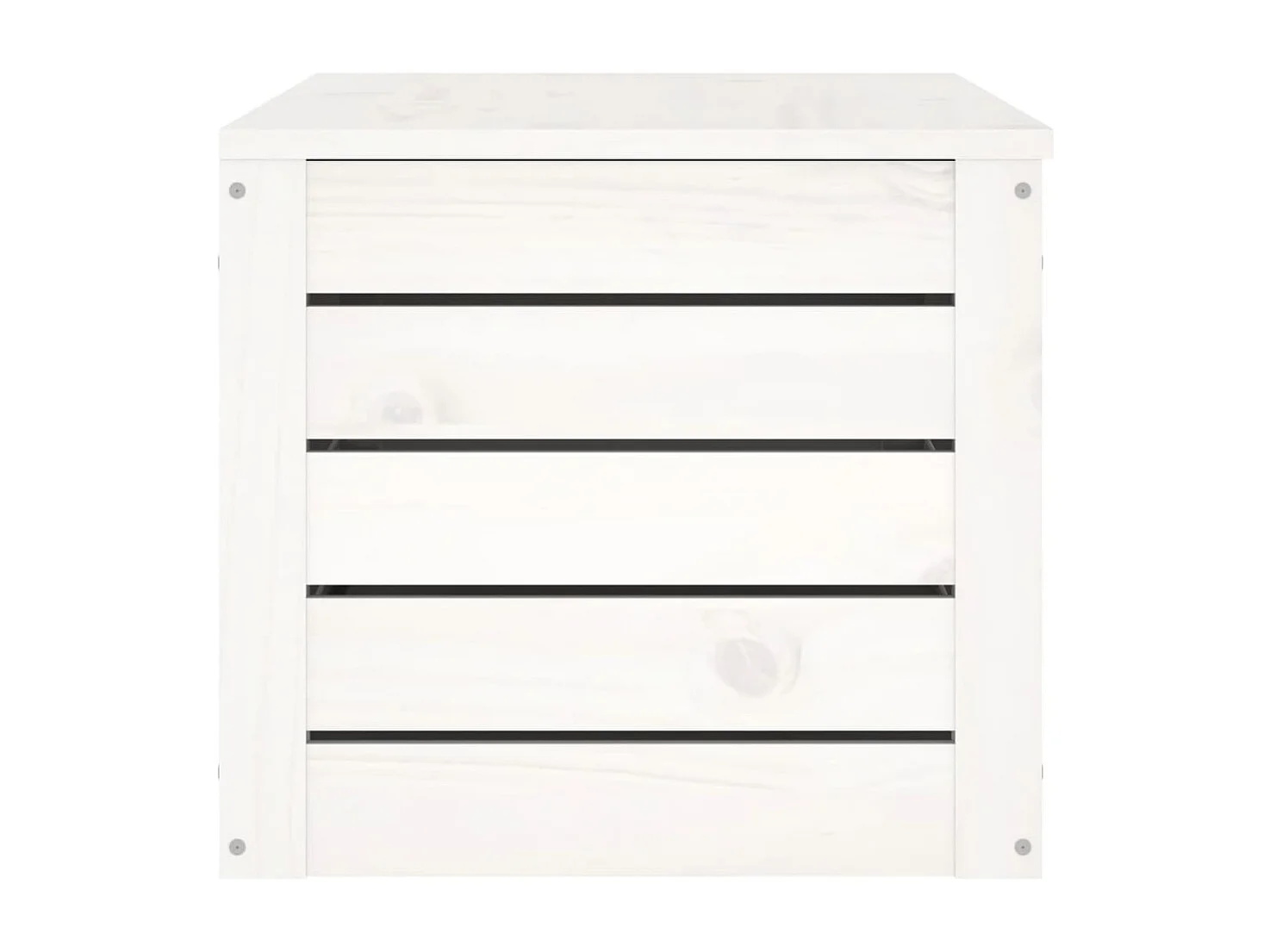 Boîte de rangement Blanc 89x36,5x33 cm Bois massif de pin