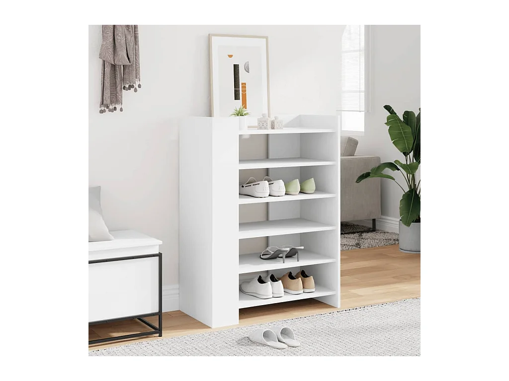 Schuhschrank weiß 74,5x37,5x100 cm, Holzwerkstoff