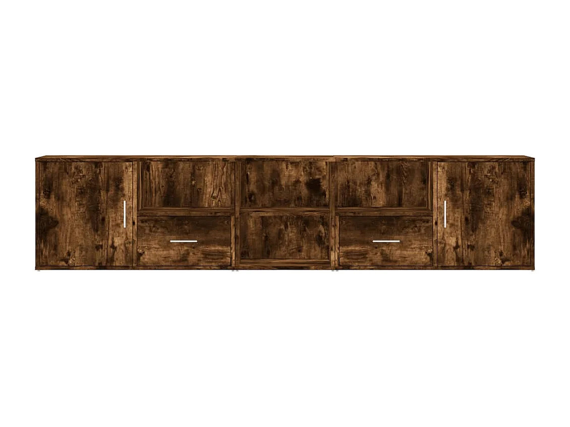 Eckschrank aus geräucherter Eiche, 200 x 40 x 45 cm, Holzwerkstoff