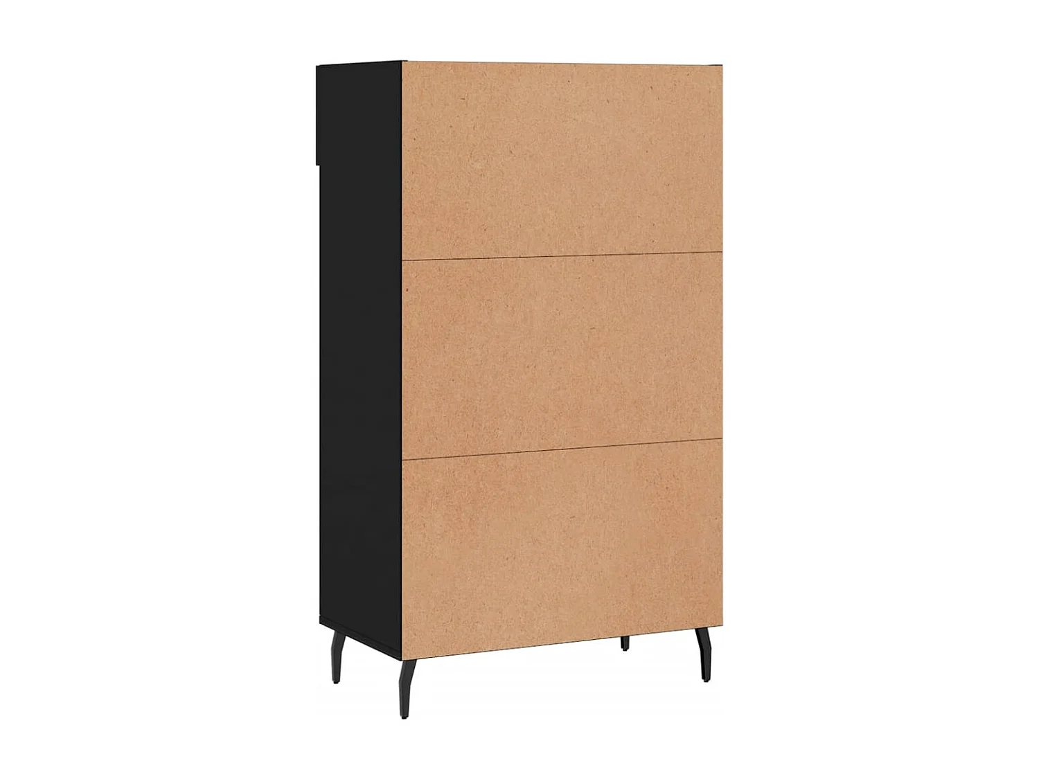 Armoire à chaussures noir 60x35x105 cm bois d'ingénierie