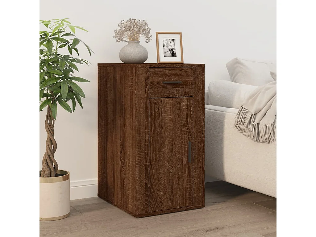 Armoire de bureau Chêne marron 40x49x75 cm Bois d'ingénierie