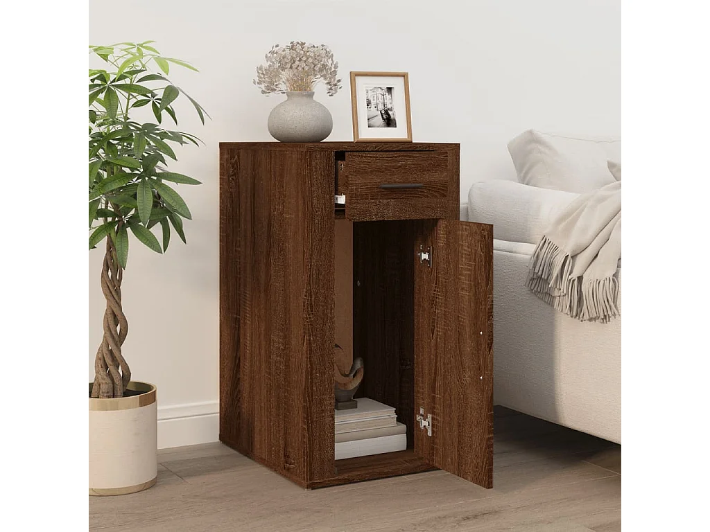 Armoire de bureau Chêne marron 40x49x75 cm Bois d'ingénierie