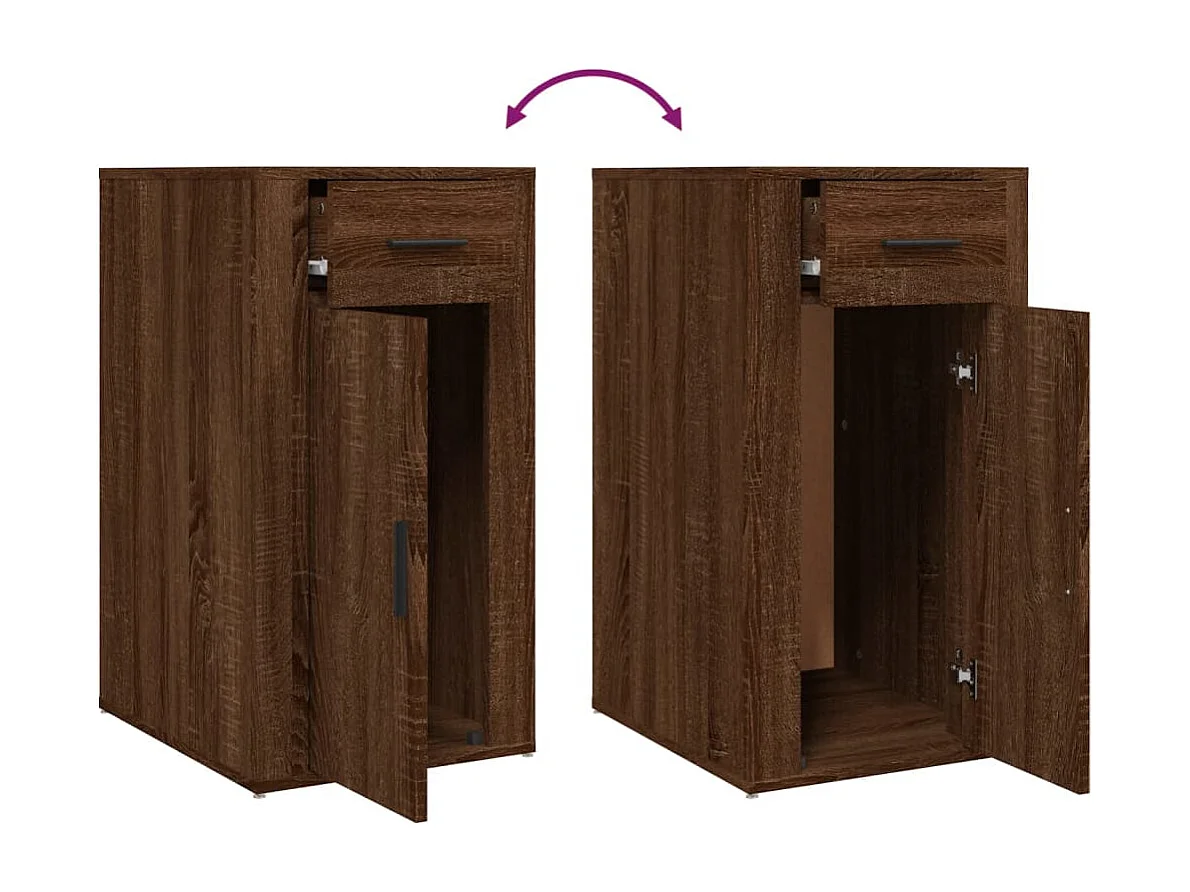 Armoire de bureau Chêne marron 40x49x75 cm Bois d'ingénierie
