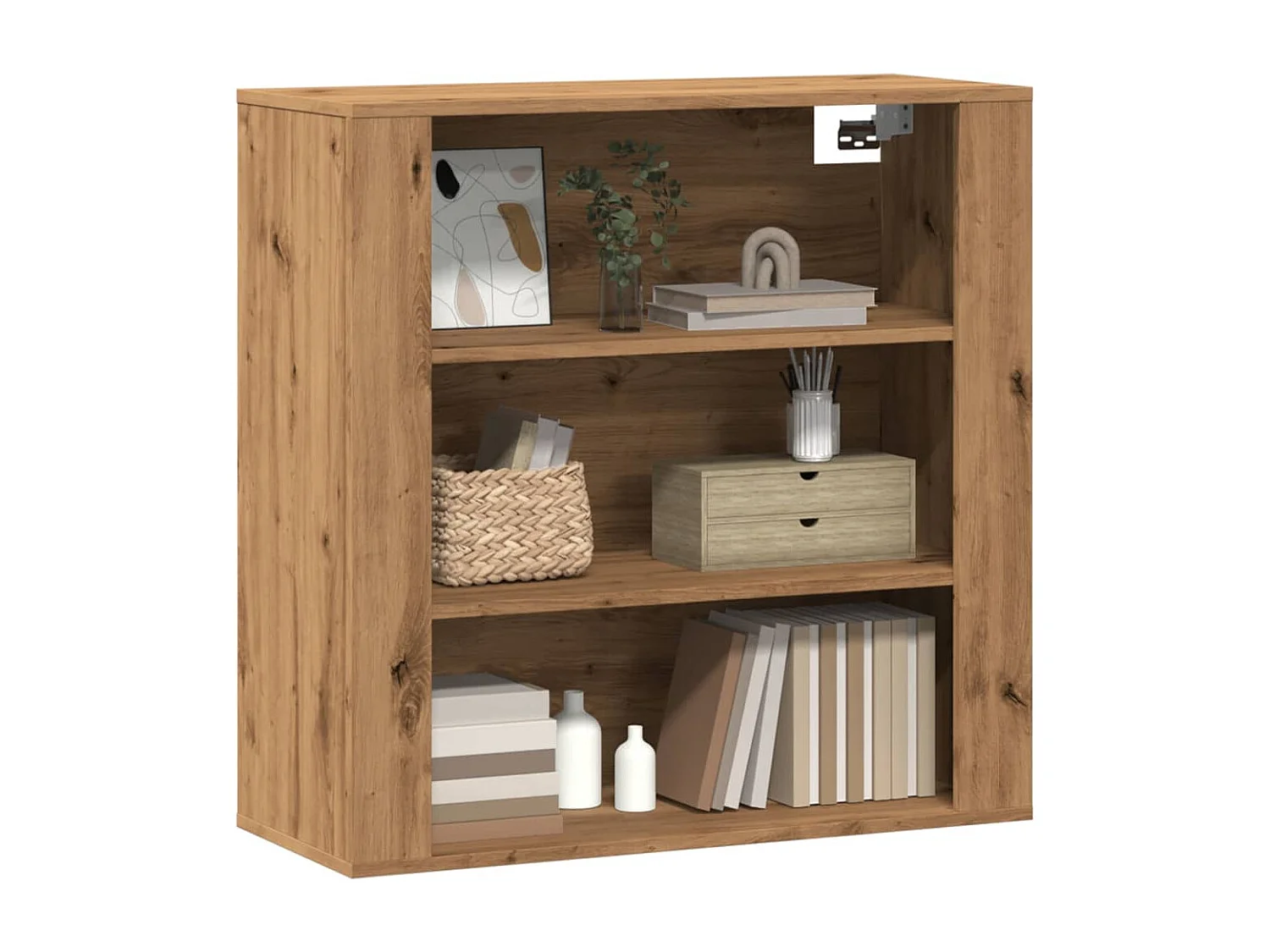 Armoire murale chêne artisanal 80x33x80 cm bois d'ingénierie