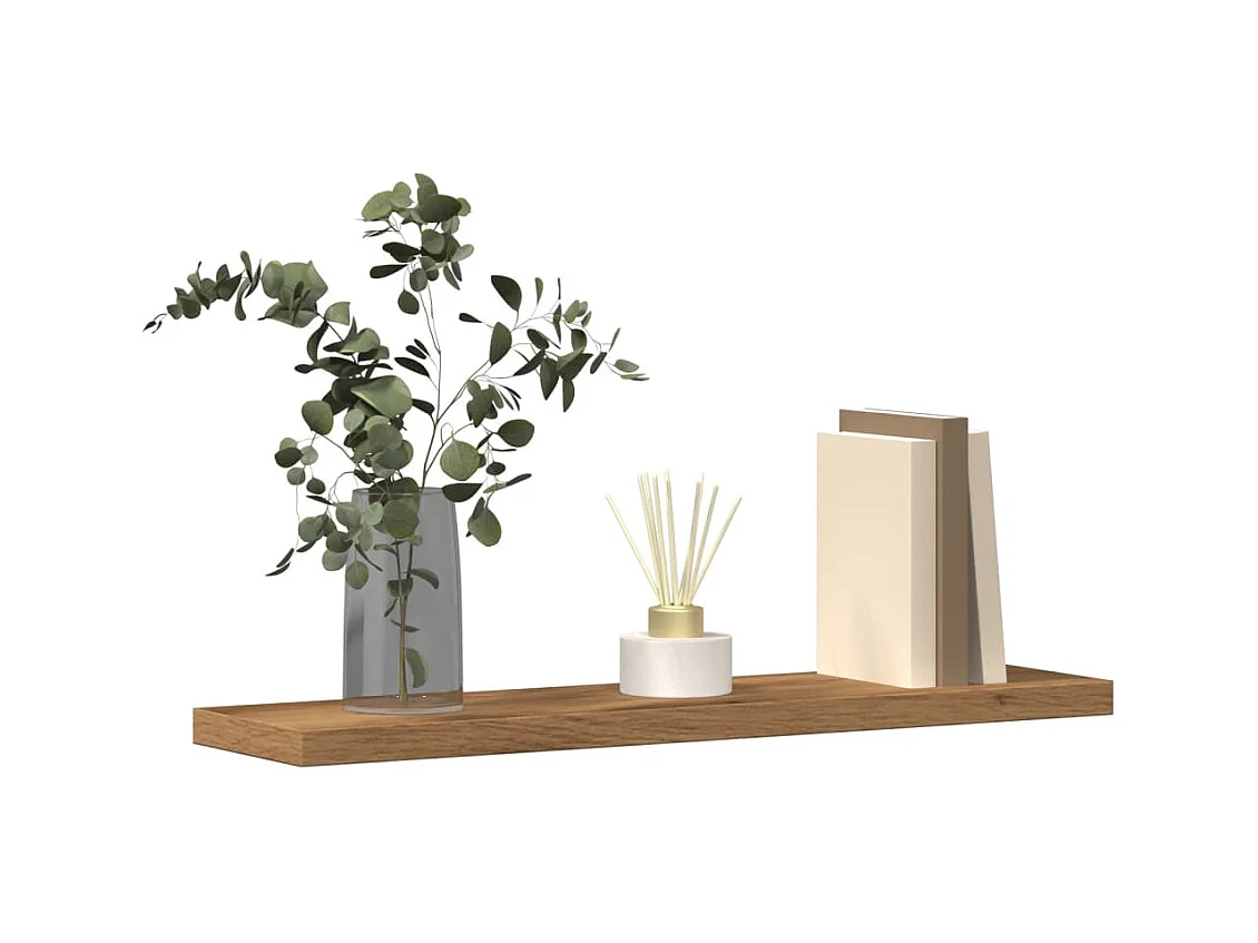 Wandplanken 4 stuks handgemaakt eiken 40x10x1,5 cm
