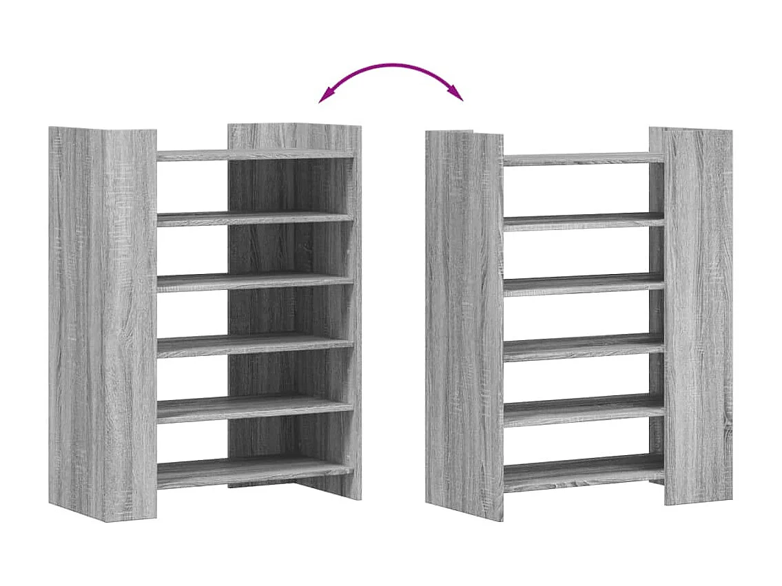 Sapateira Sonoma cinza 74,5x37,5x100 cm