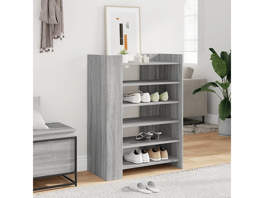 Armoire à chaussures Sonoma gris 74,5x37,5x100 cm