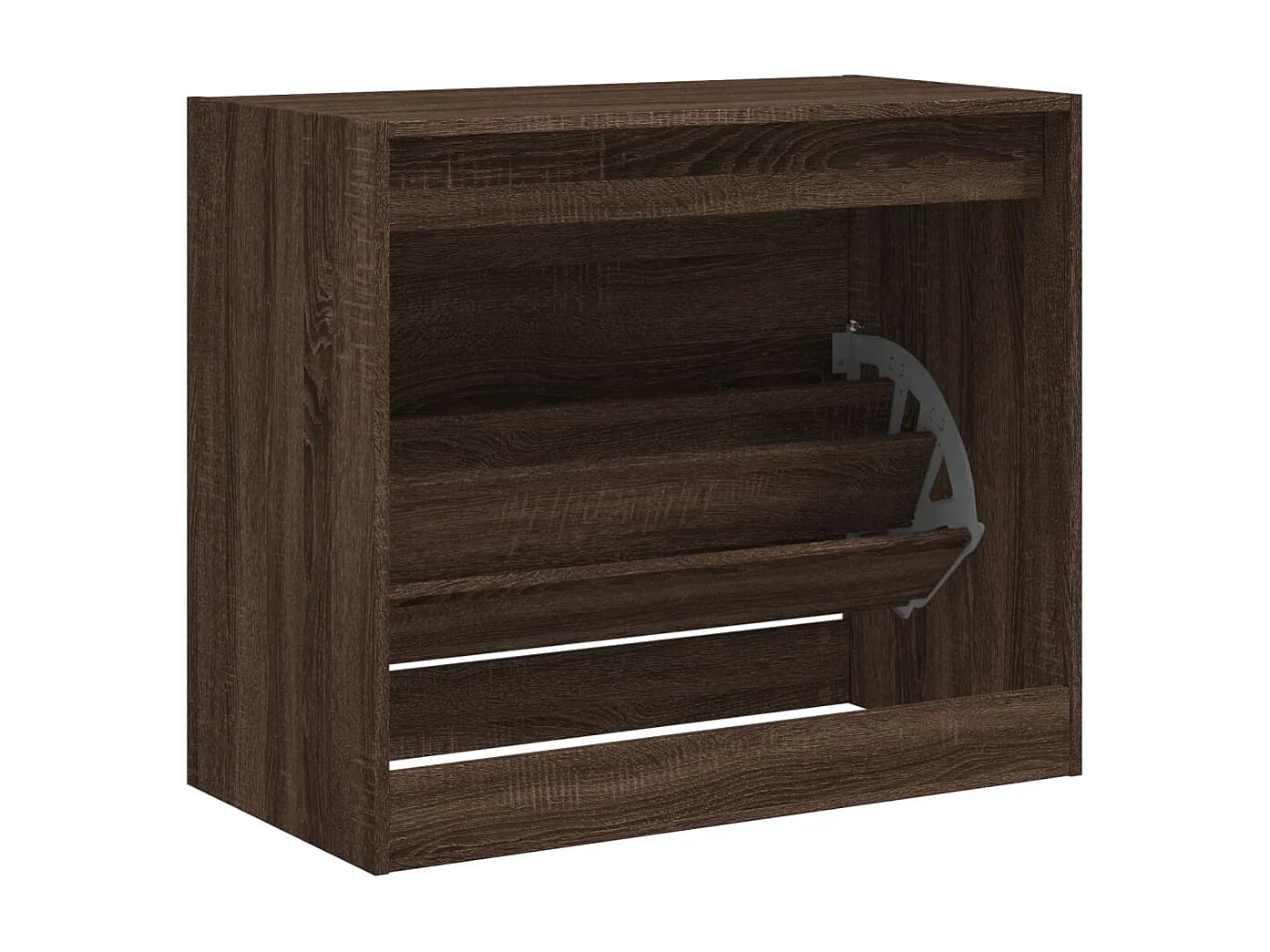 Schuhschrank aus brauner Eiche, 80 x 42 x 69 cm, Holzwerkstoff