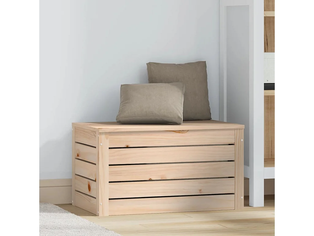 Boîte de rangement 59,5x36,5x33 cm Bois massif de pin