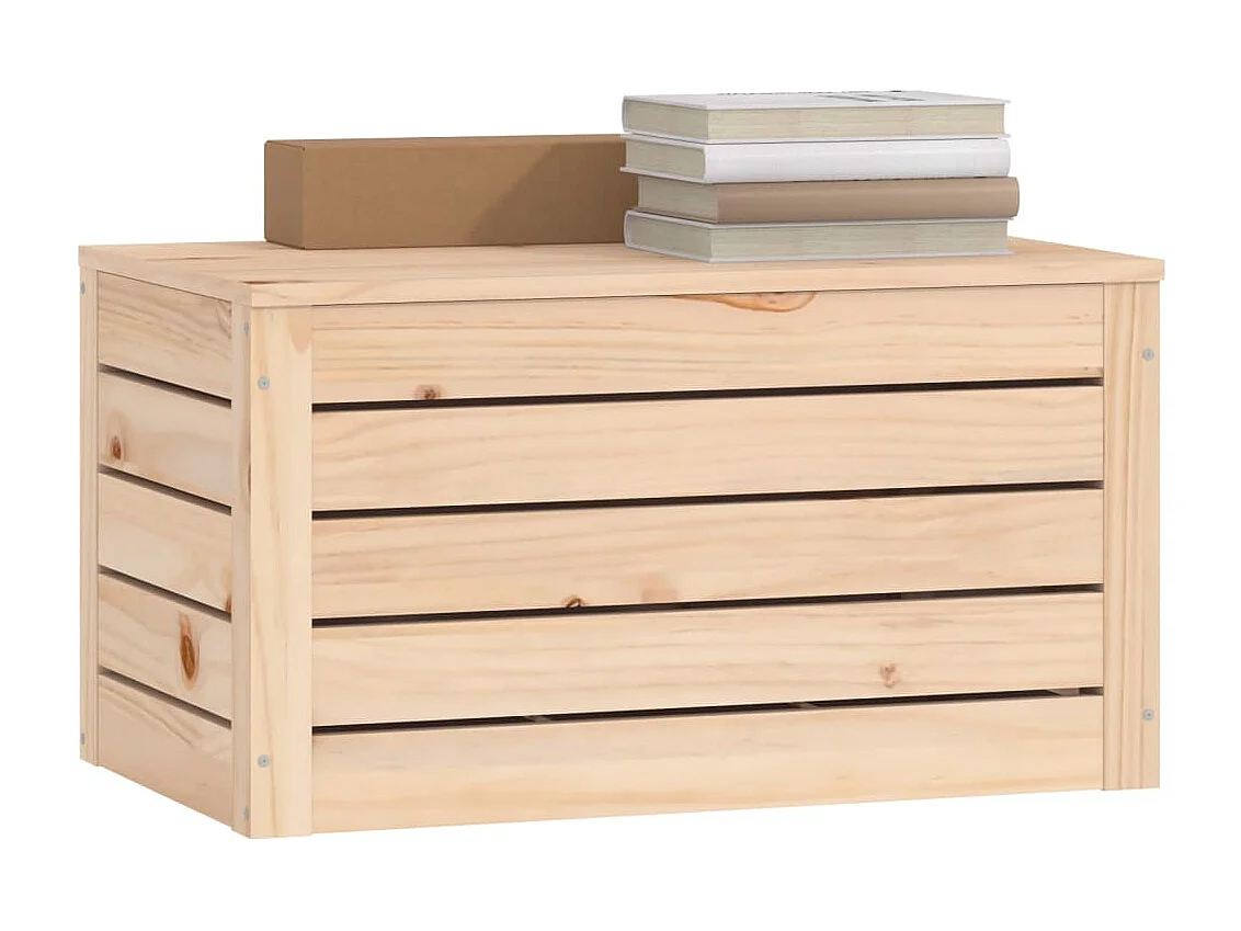 Boîte de rangement 59,5x36,5x33 cm Bois massif de pin