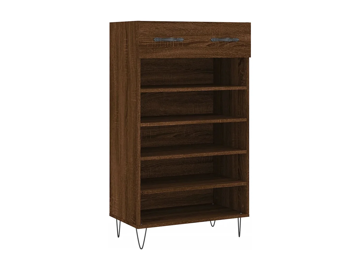 Armoire à chaussures chêne marron 60x35x105cm bois d'ingénierie
