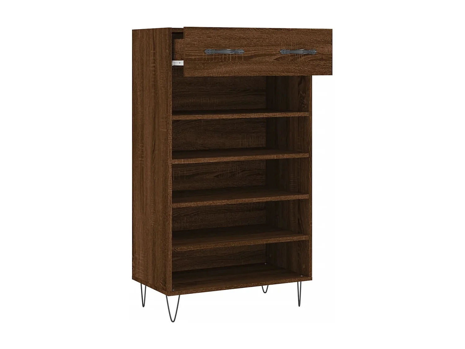 Armoire à chaussures chêne marron 60x35x105cm bois d'ingénierie