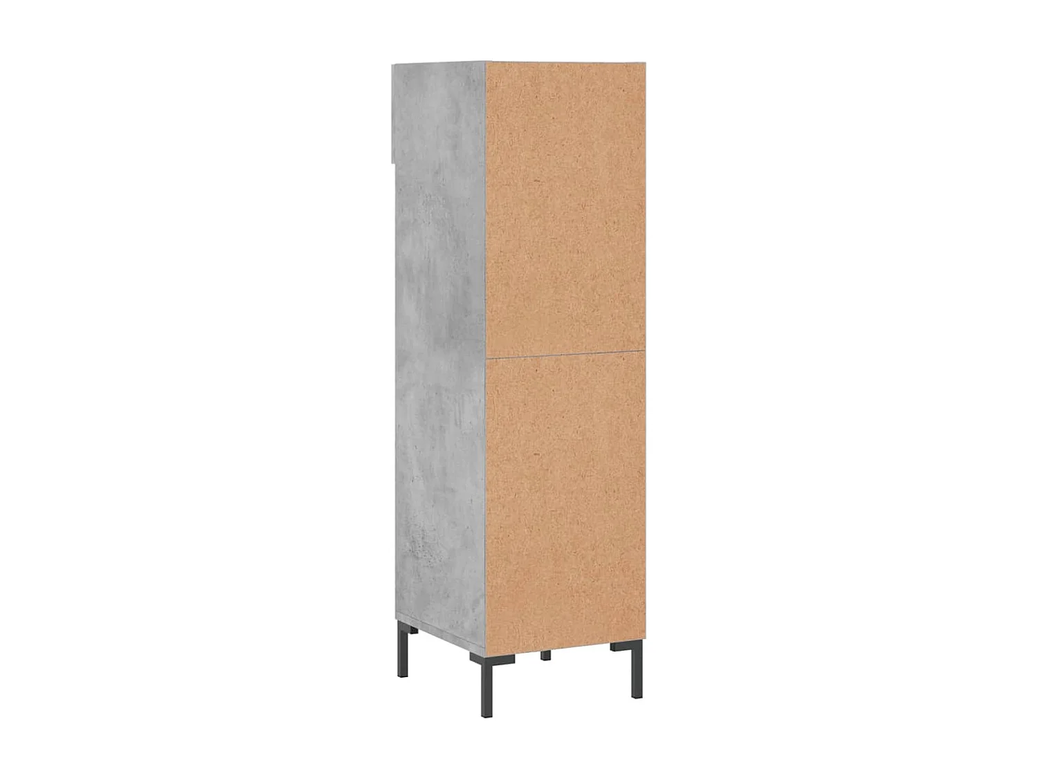 Armoire à chaussures gris béton 30x35x105 cm bois d'ingénierie