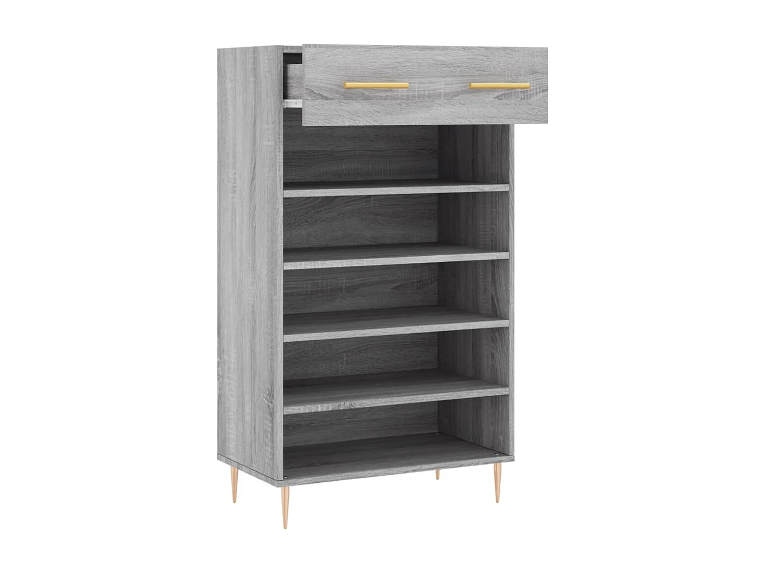 Zapatero Sonoma gris 60x35x105 cm de madera contrachapada