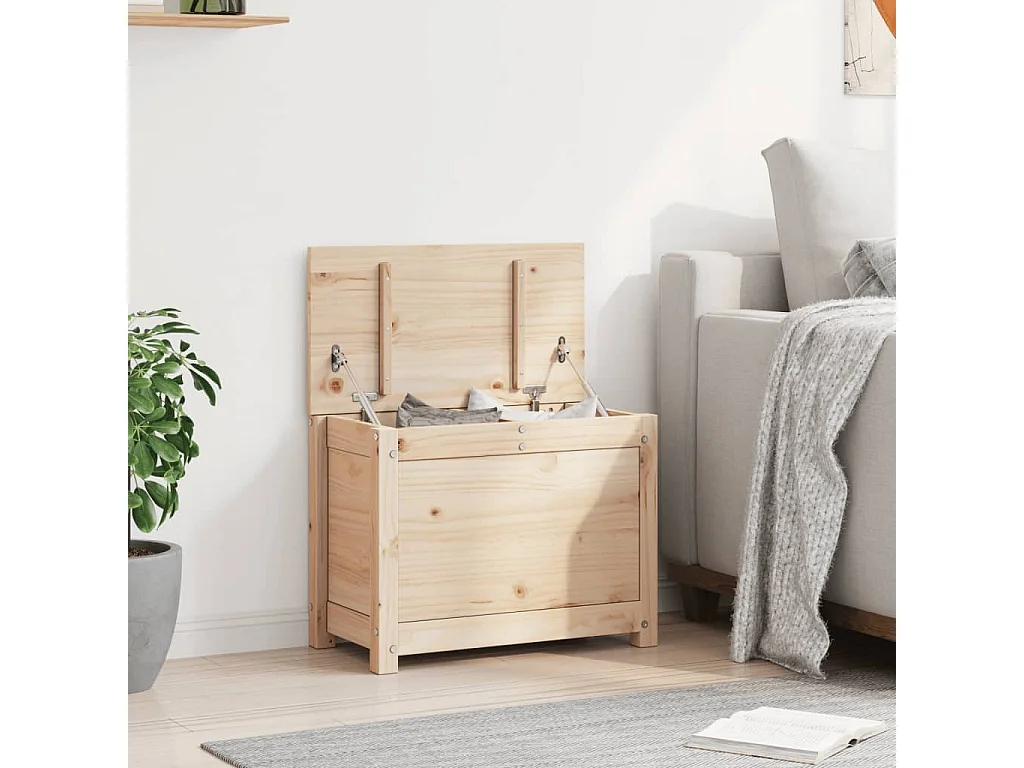 Boîte de rangement 60x32x45,5 cm Bois massif de pin