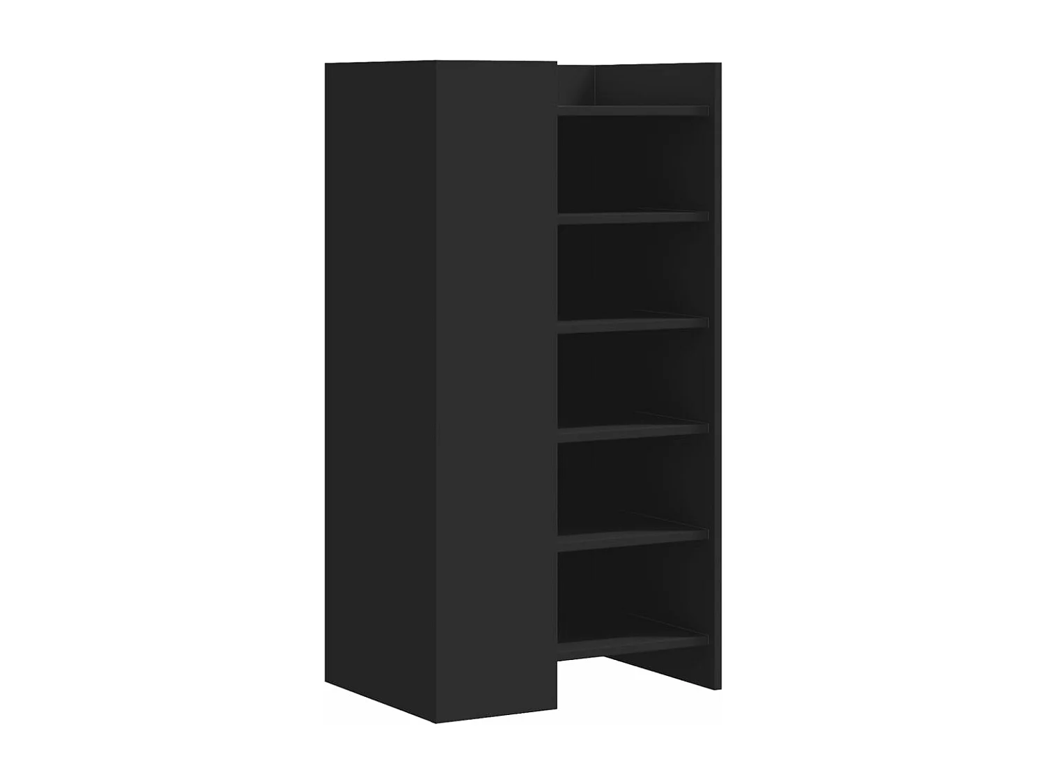 Armoire à chaussures noir 52x37,5x100 cm bois d'ingénierie