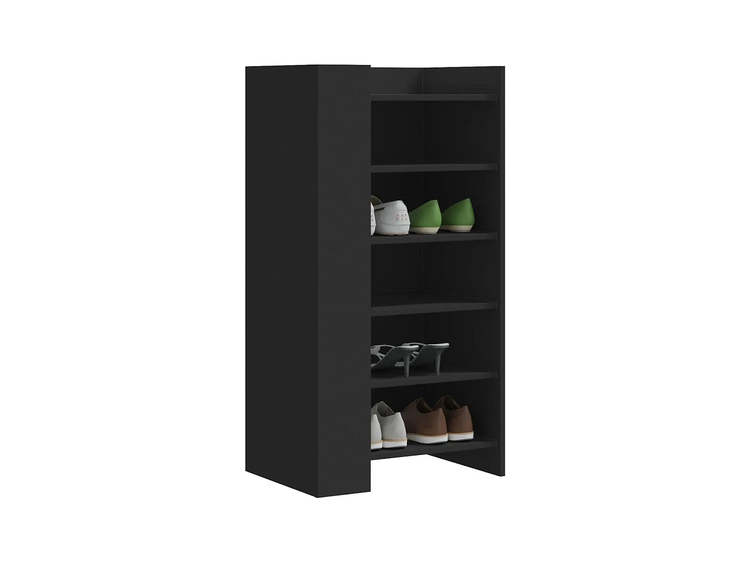 Schuhschrank schwarz 52x37,5x100 cm Holzwerkstoff