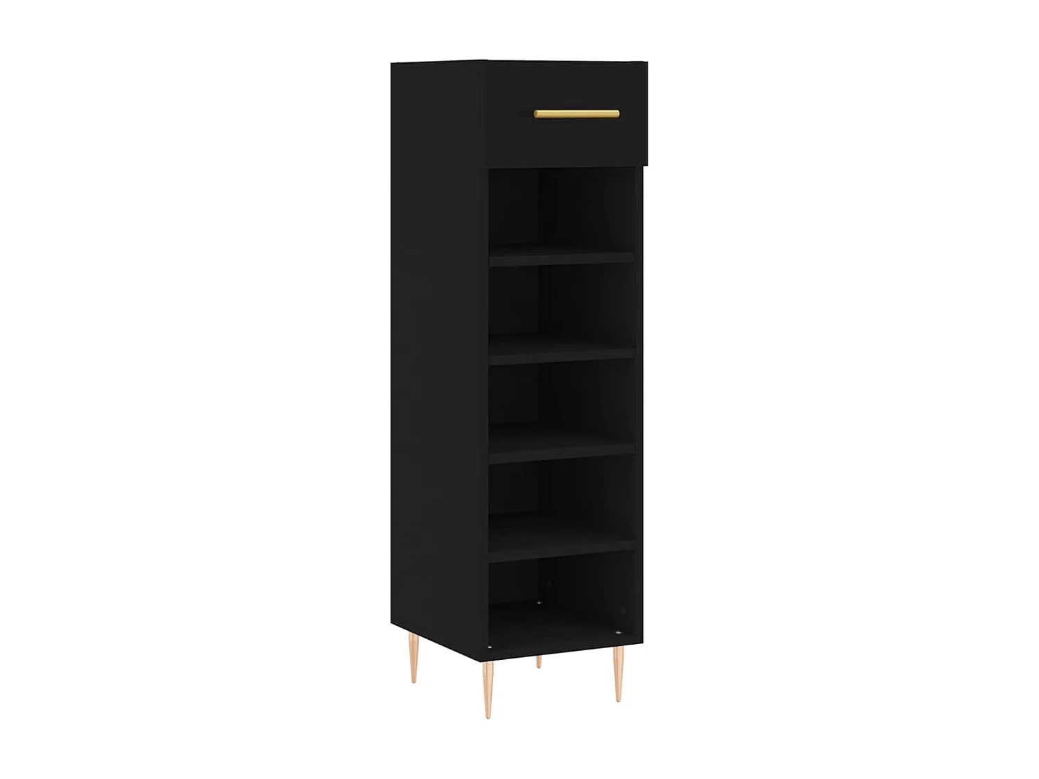 Armoire à chaussures noir 30x35x105 cm bois d'ingénierie