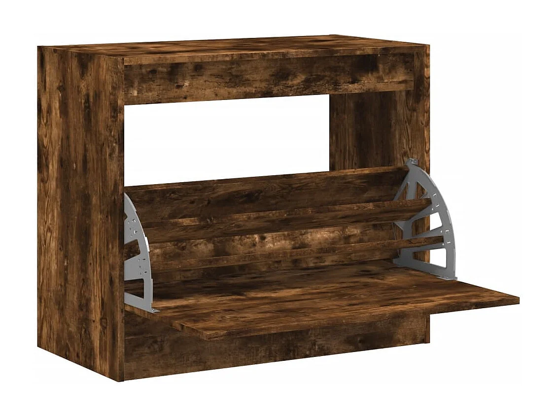 Scarpiera in rovere affumicato 80x42x69 cm in derivati del legno