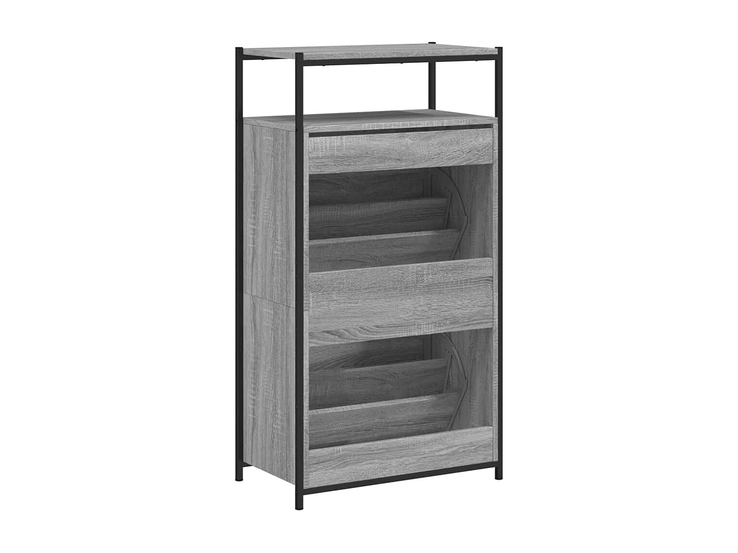 Zapatero Sonoma gris 60x34x112 cm Madera contrachapada