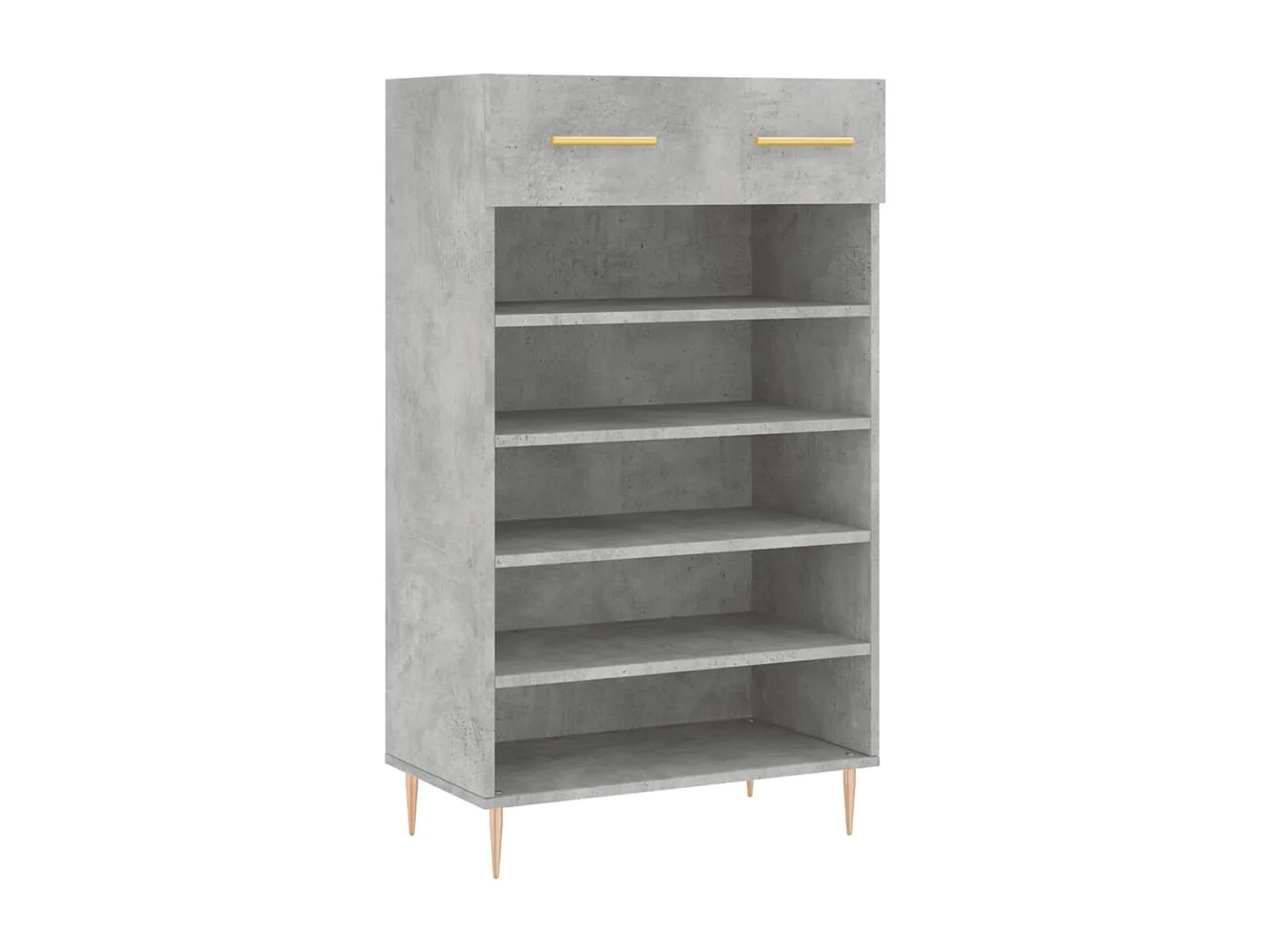 Armoire à chaussures gris béton 60x35x105 cm bois d'ingénierie