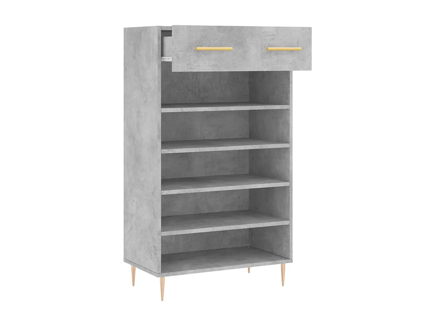 Armoire à chaussures gris béton 60x35x105 cm bois d'ingénierie