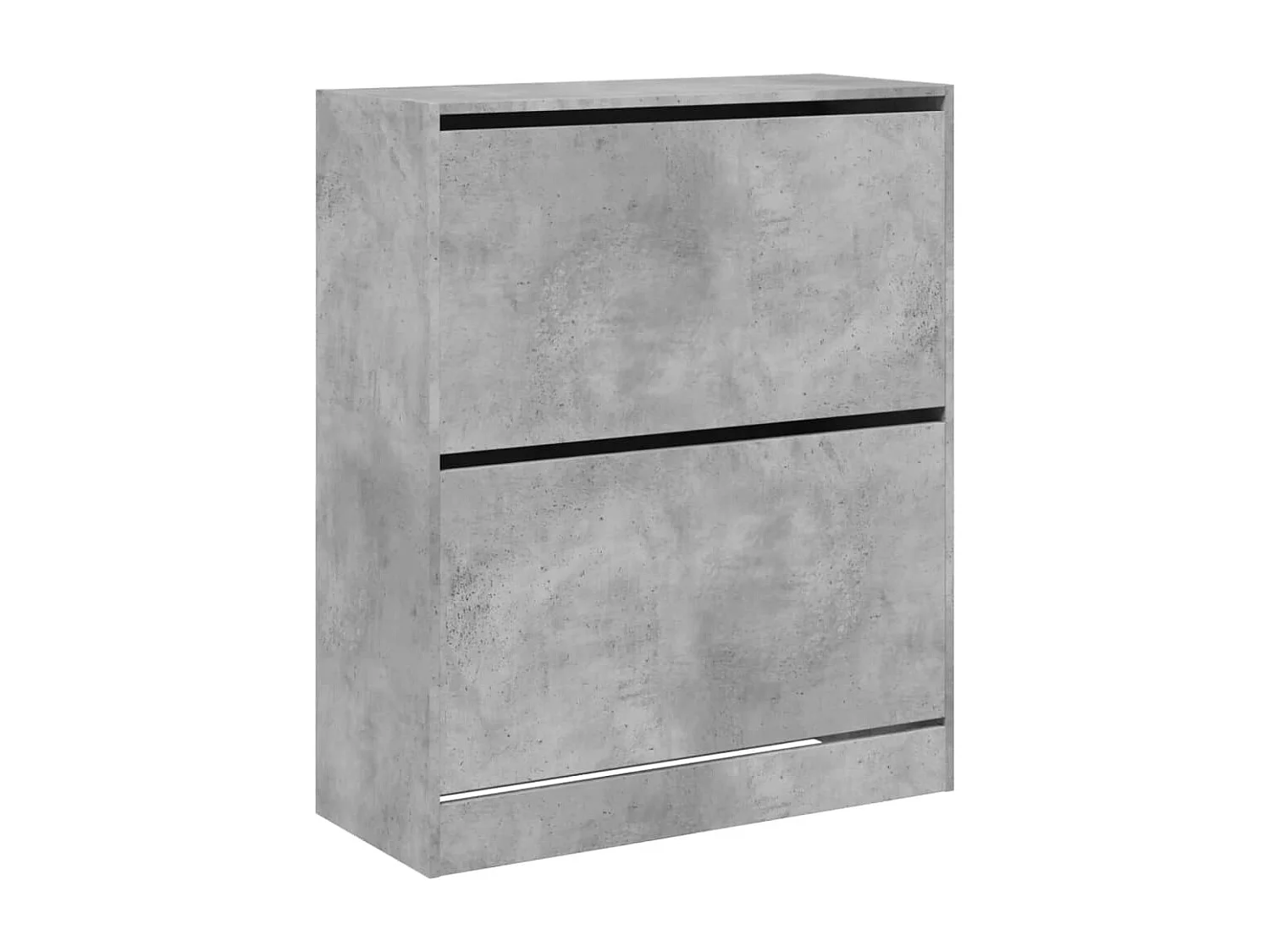 Armoire à chaussures gris béton 80x34x96,5 cm bois d'ingénierie