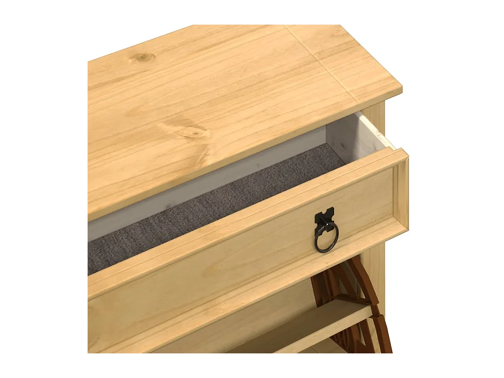 Scarpiera Corona 99x32x138 cm in legno di pino massiccio
