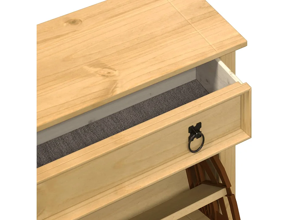 Armoire à chaussures Corona 99x32x138 cm bois de pin massif