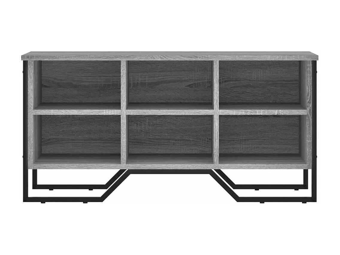 Sapateira cinza Sonoma 90x38x45,5cm madeira projetada