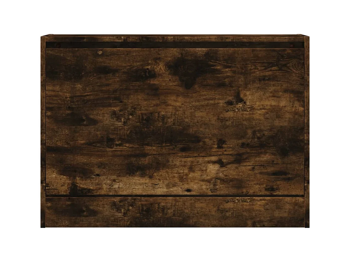 Armoire à chaussures chêne fumé 80x21x57 cm bois ingénierie