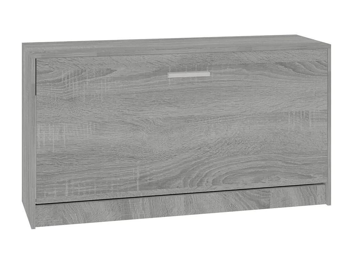 Banco zapatero Sonoma gris 80x24x45 cm Madera contrachapada