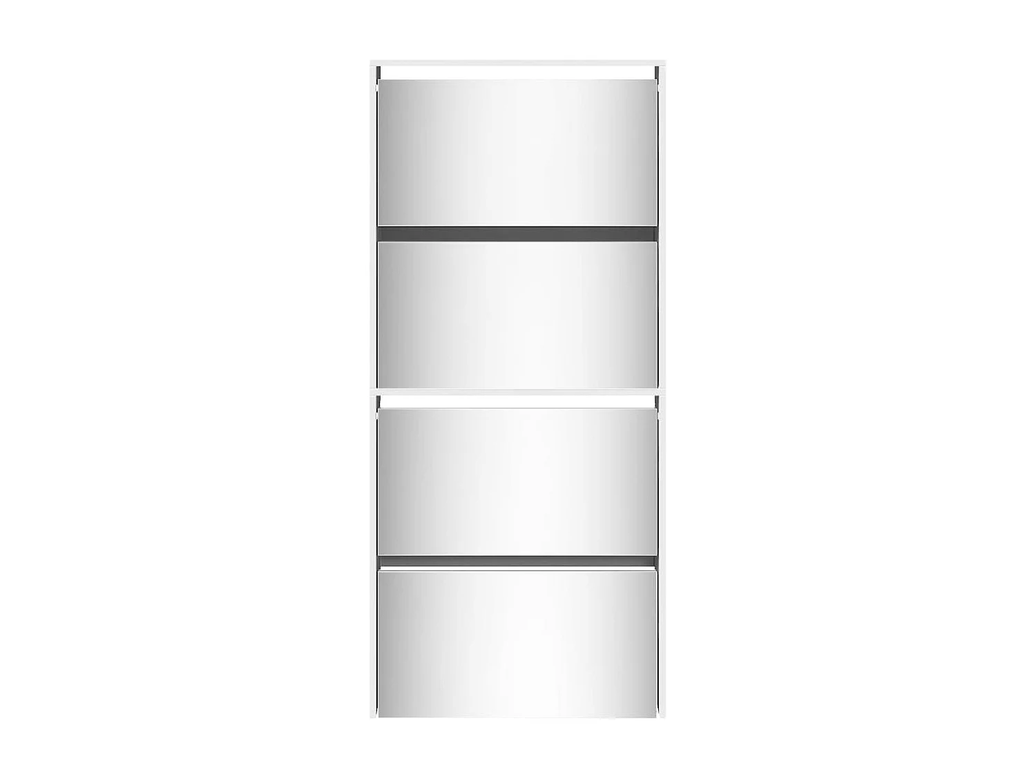 Sapateira espelhada 4 níveis branco brilhante