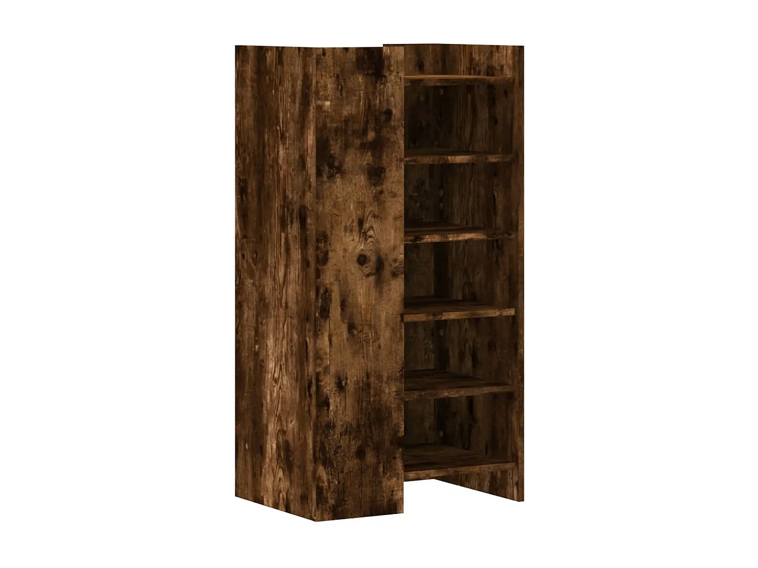 Armoire à chaussures chêne fumé 52x37,5x100cm bois d'ingénierie