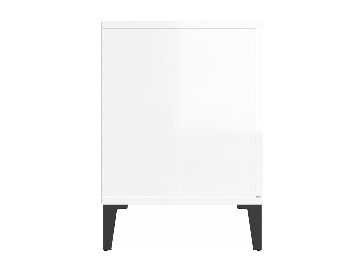 Tables de chevet 2 pcs Blanc brillant 40x35x50 cm