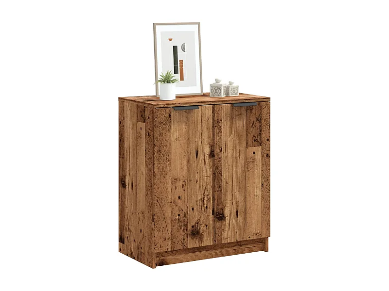 Armoire à chaussures vieux bois 59x35x70 cm bois d'ingénierie