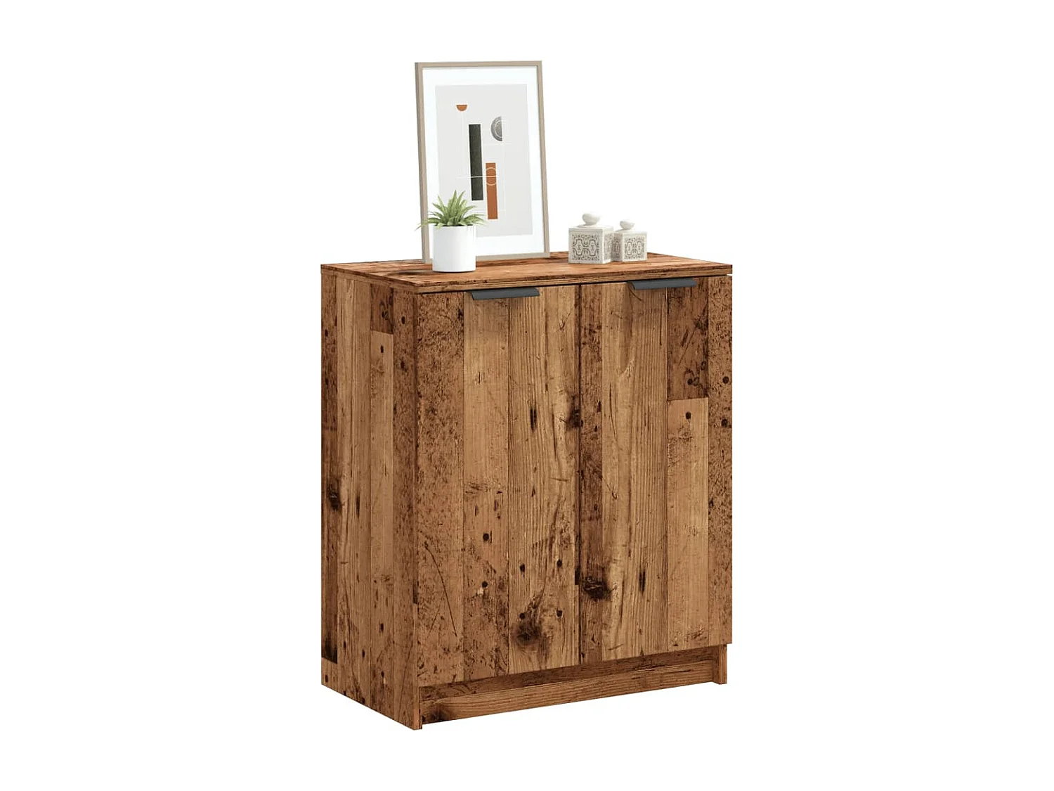 Armoire à chaussures vieux bois 59x35x70 cm bois d'ingénierie