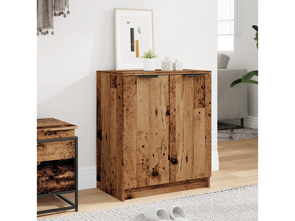 Armoire à chaussures vieux bois 59x35x70 cm bois d'ingénierie