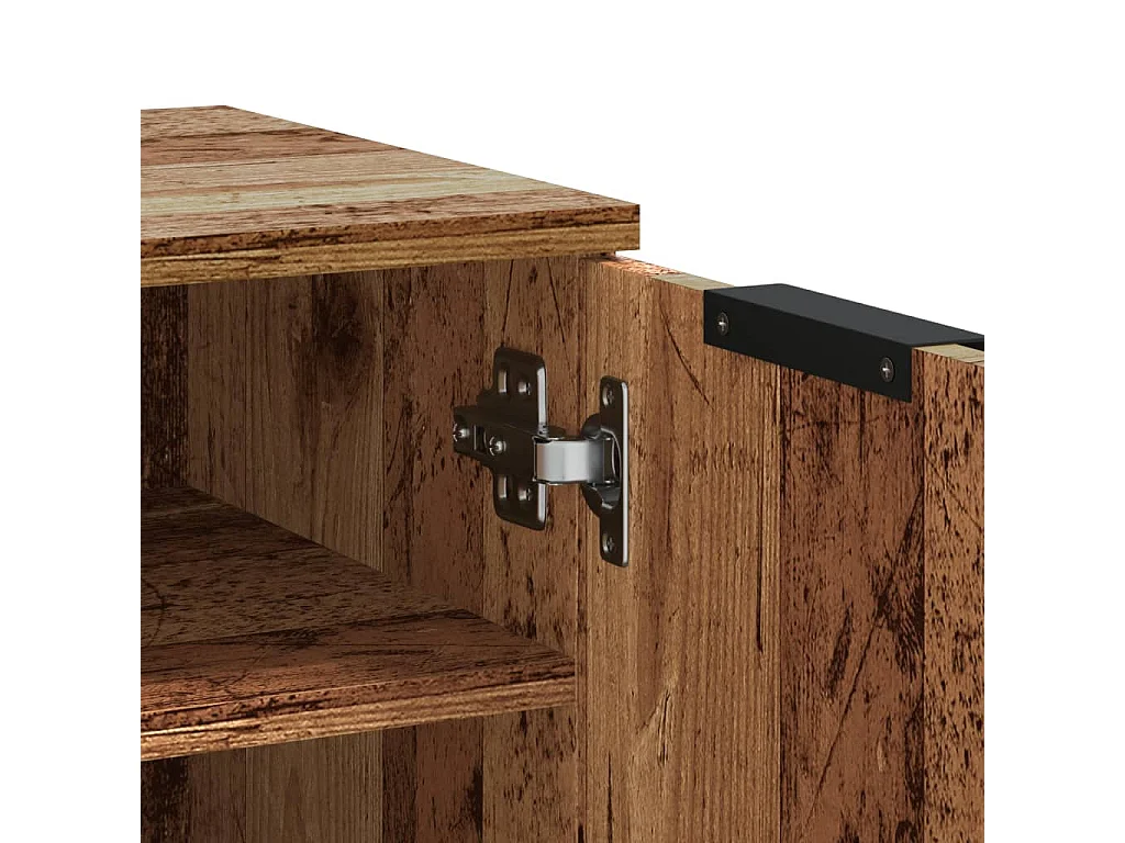 Armoire à chaussures vieux bois 59x35x70 cm bois d'ingénierie