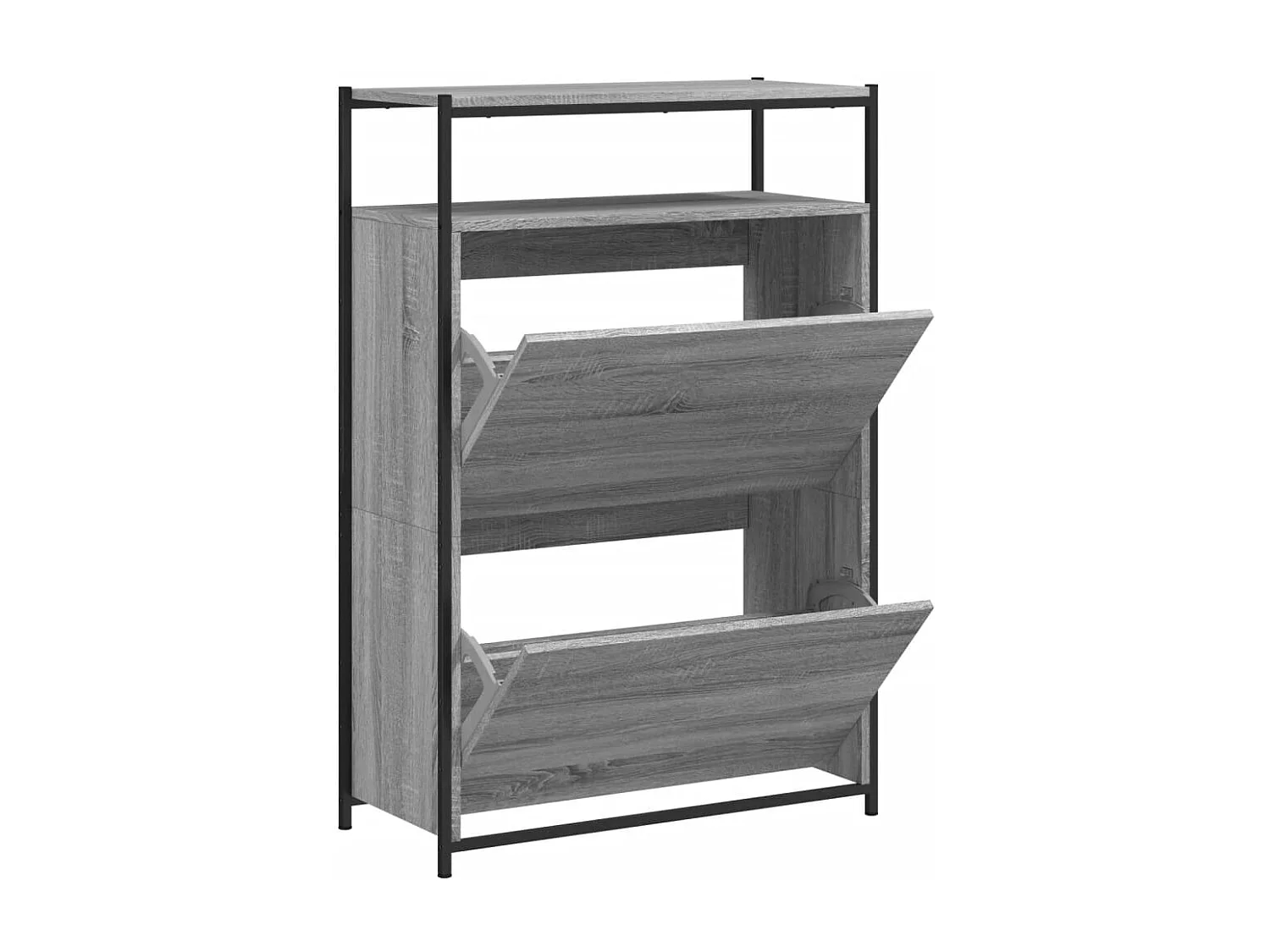 Zapatero Sonoma gris 75x34x112 cm de madera contrachapada