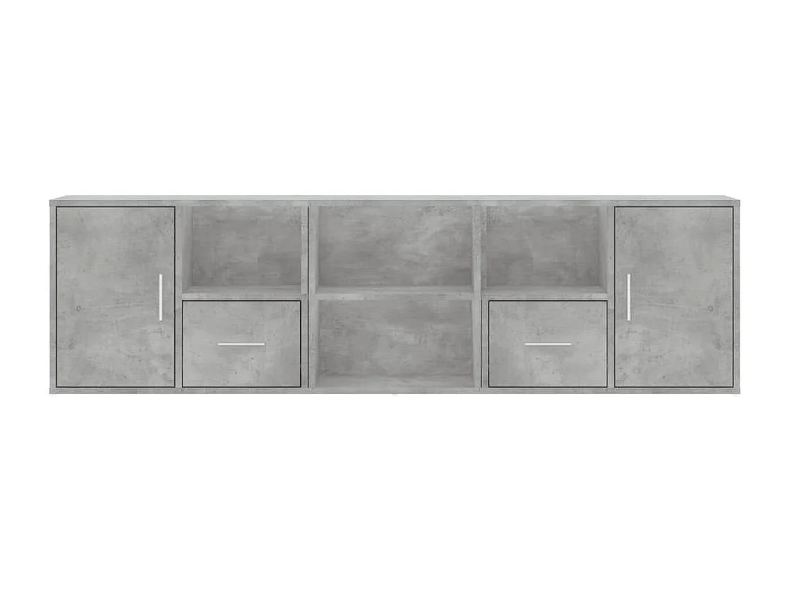 Armoire d'angle gris béton 160x40x45 cm bois d’ingénierie