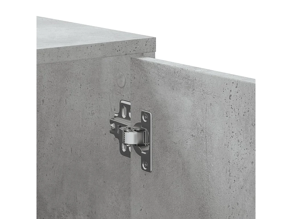 Armoire d'angle gris béton 160x40x45 cm bois d’ingénierie